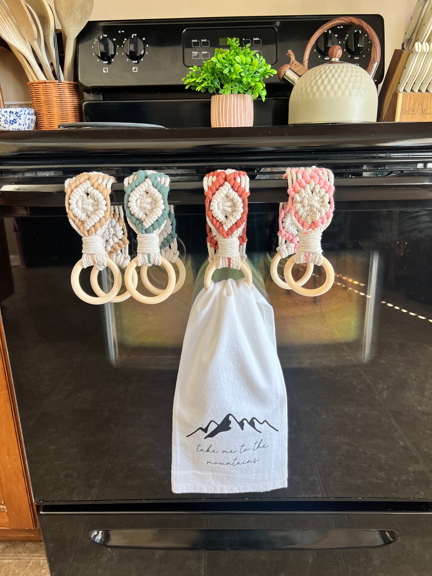 Macrame Towel Holder