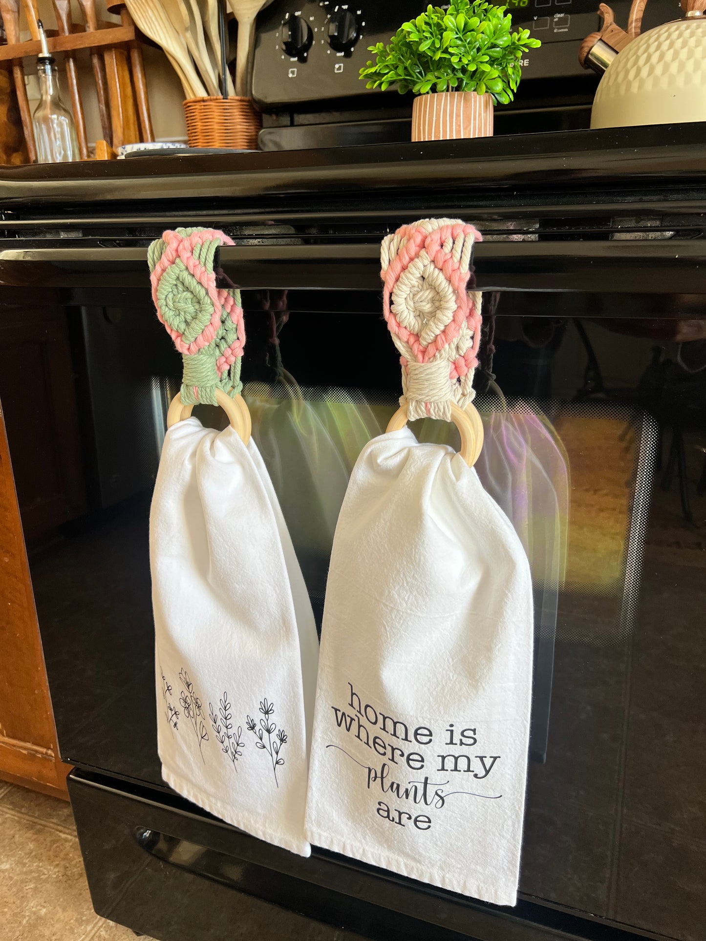 Macrame Towel Holder