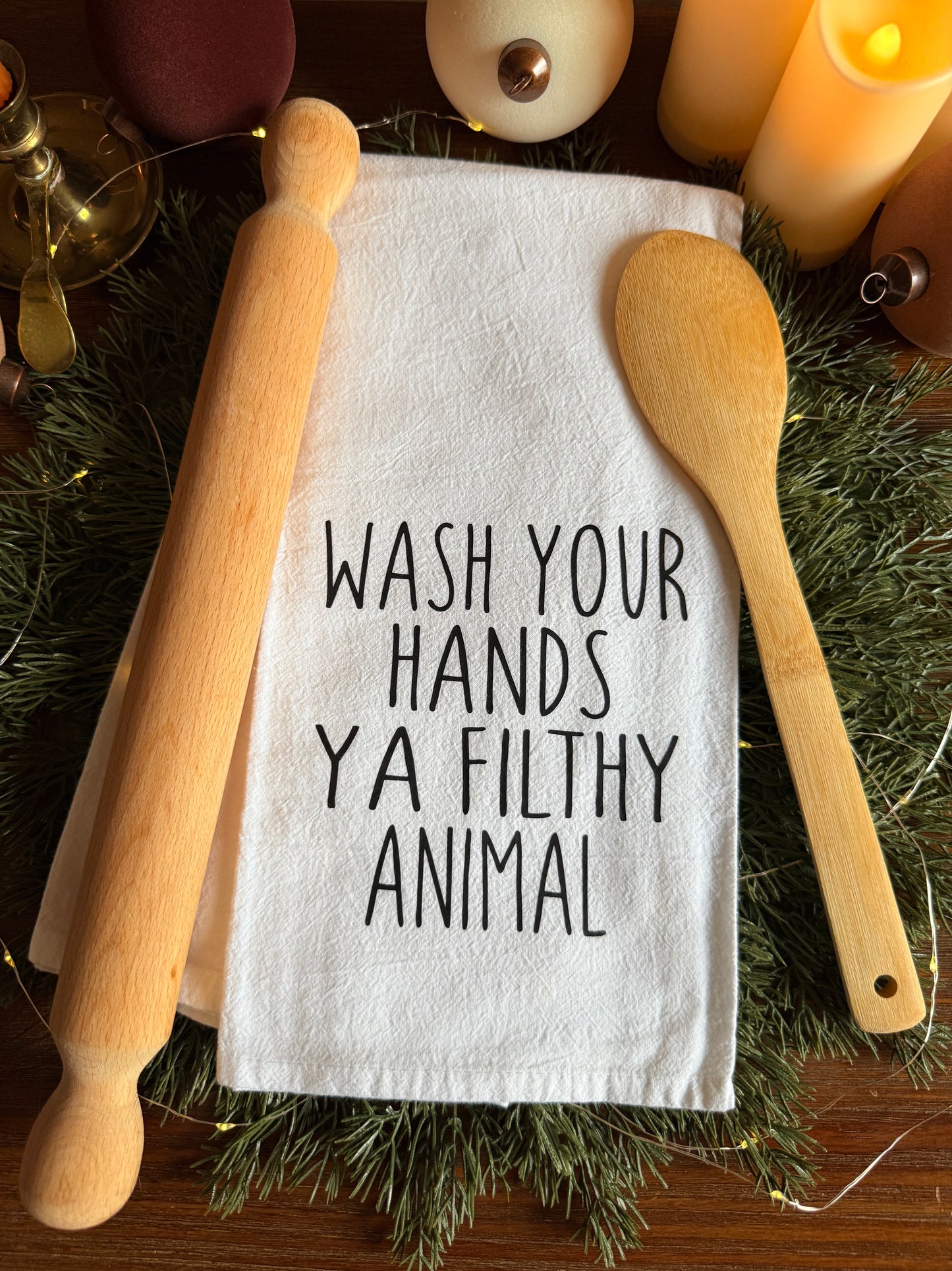 Wash Your Hands Ya Filthy Animal Tea Towel