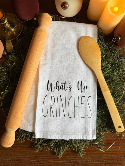 What's Up Grinches Tea Towel