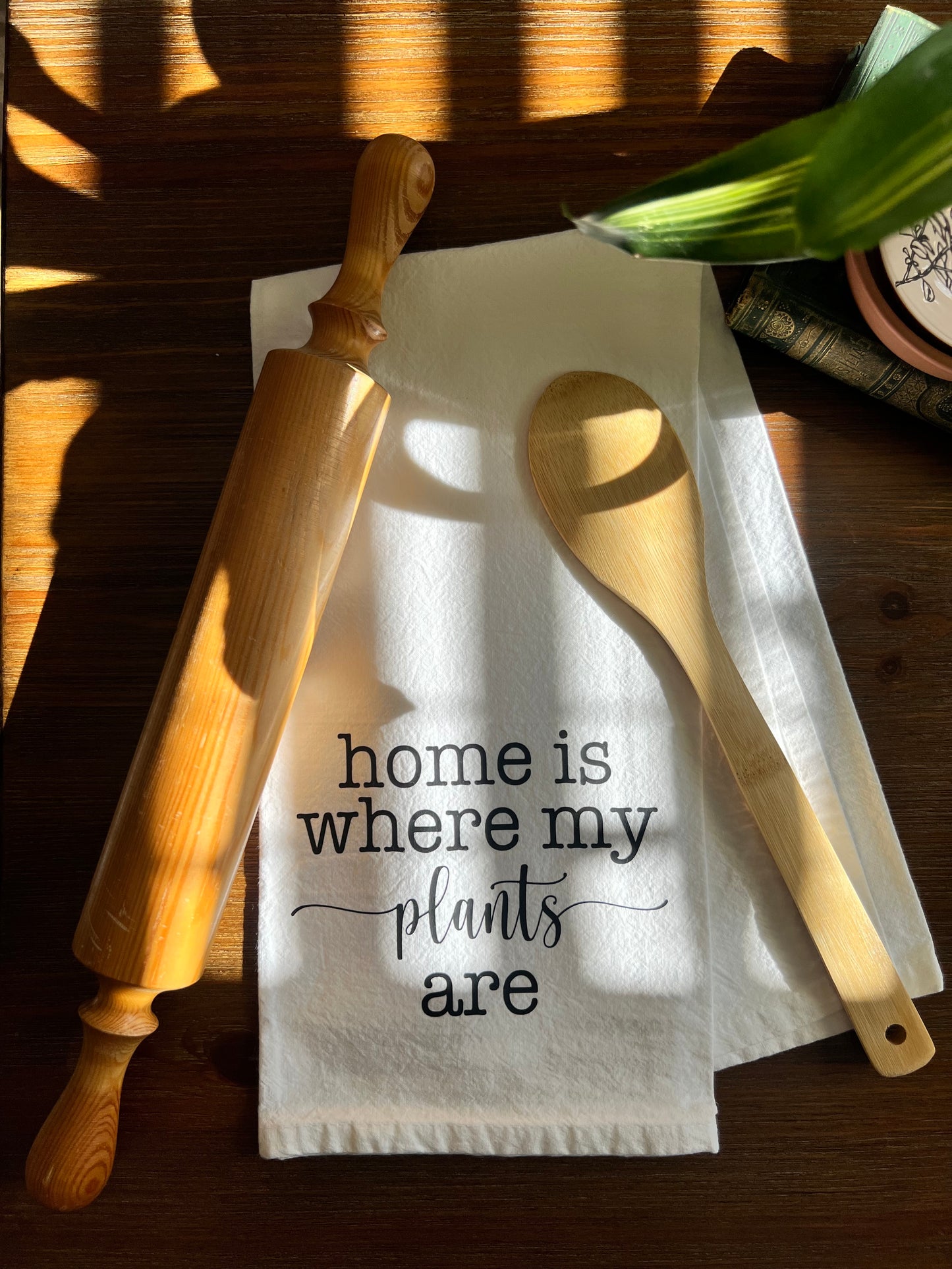 Home is Where My Plants Are Tea Towel