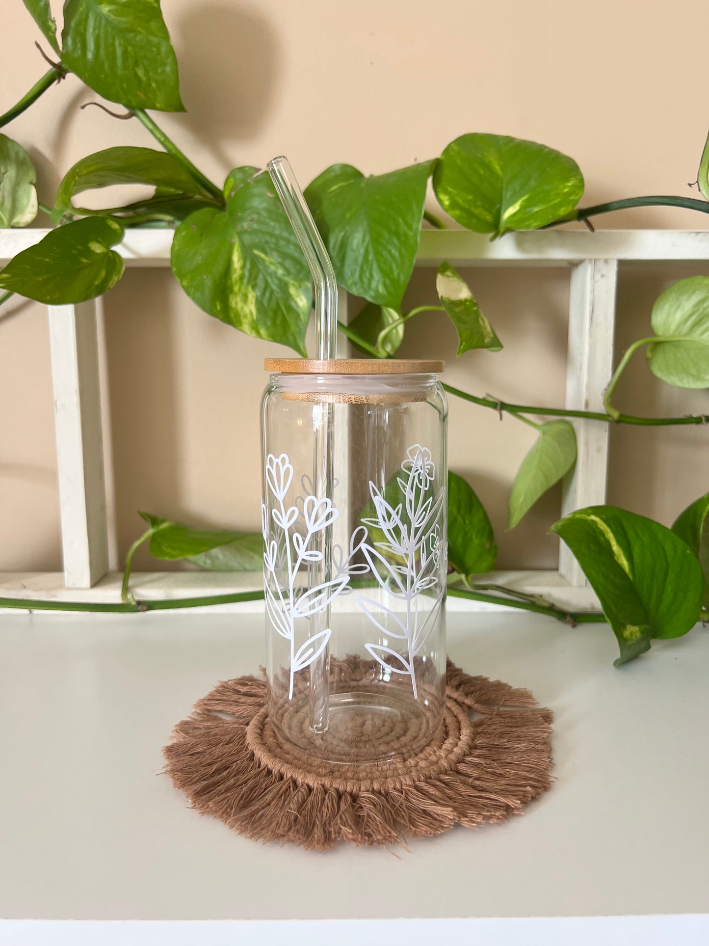 Wildflowers Glass Cup