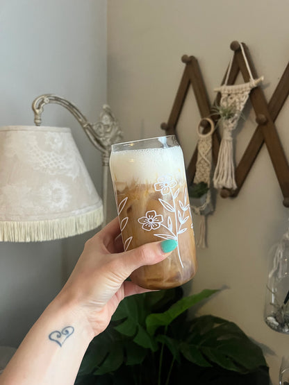 Wildflowers Glass Cup