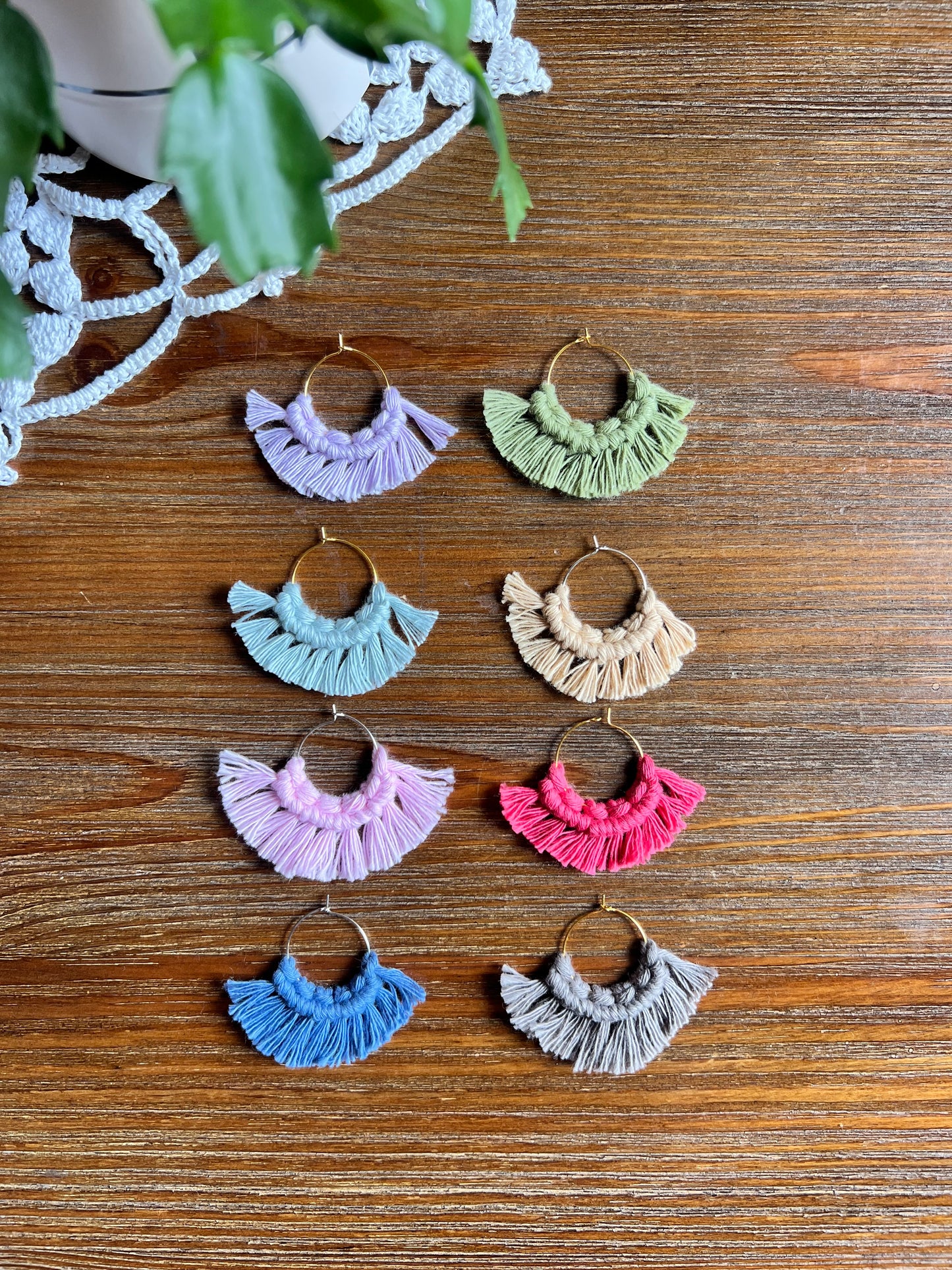 Macrame Wine Glass Charm Set of 2