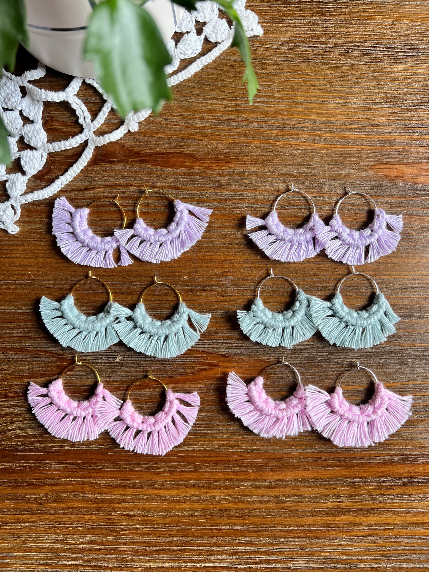 Macrame Wine Glass Charm Set of 2