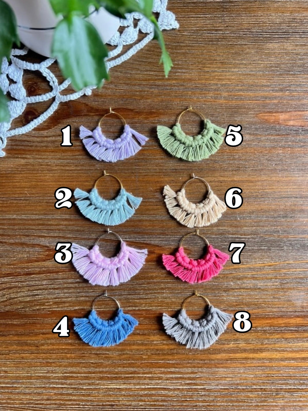 Macrame Wine Glass Charm Set of 2